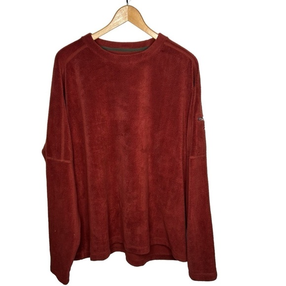 Horny Toad Men’s Fleece Pullover Shirt Size Large Rust Orange - Picture 1 of 4